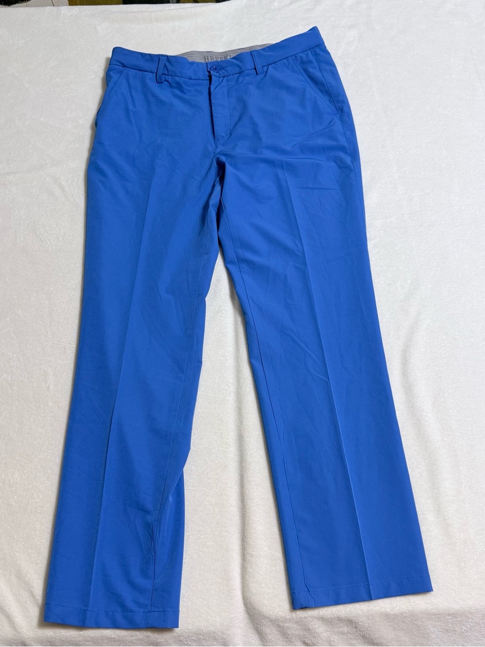 Hreski Men's Classic Straight-Leg GOLF Pants in Bright Blue - Size W34” L30”
